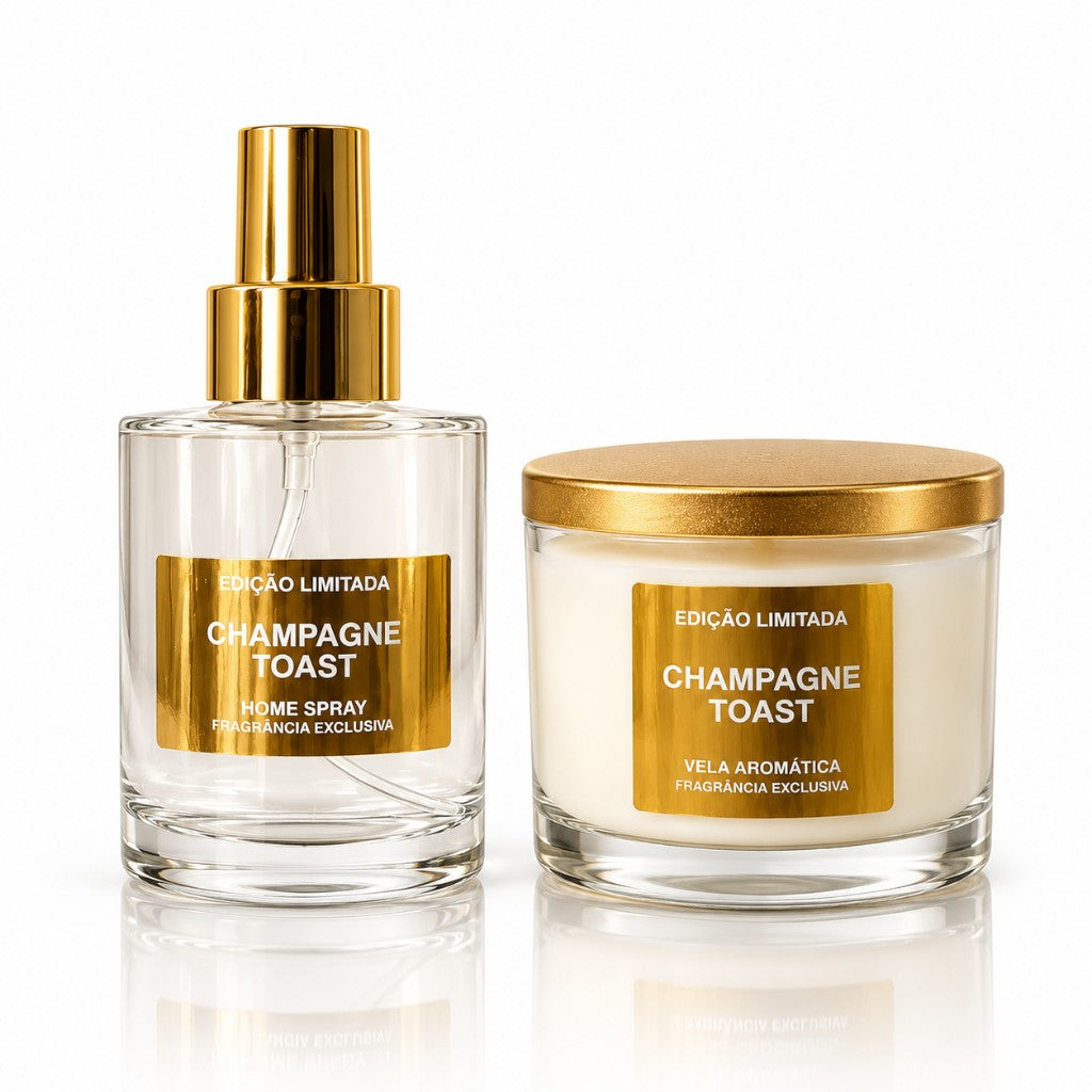 Kit Vela + Home Spray Champagne