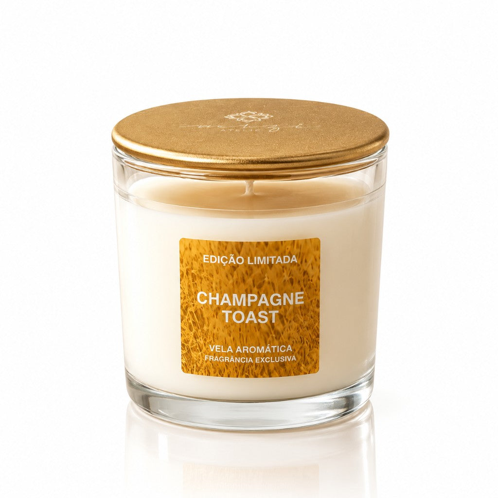 Vela Champagne Toast 100g | Mizi Ateliê